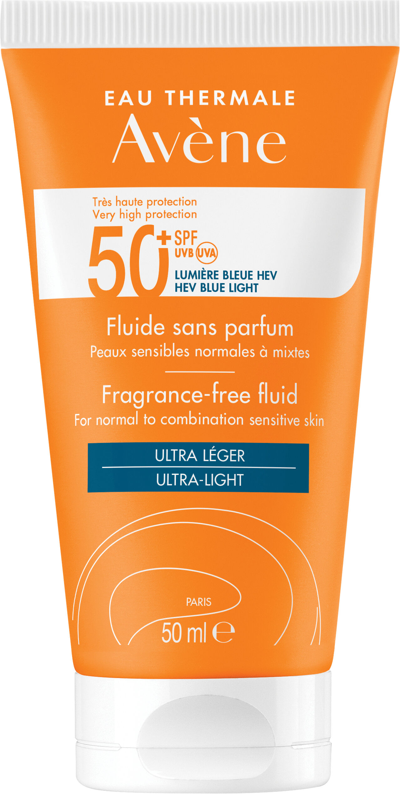 Avene Avène Solare Fluido Viso Senza Profumo SPF 50+ Protezione Molto Alta 50 ml