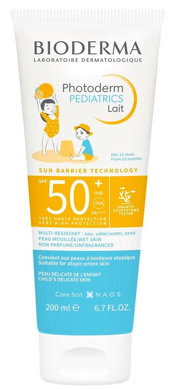 Bioderma Photoderm Pediatrics Lait SPF50+ Protezione Solare Bimbi Viso e Corpo 200 ml