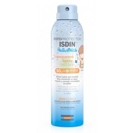 ISDIN Fotoprotector Spray Trasparente Wet Skin Pediatrics SPF 50 Protezione Bambini 250 ml