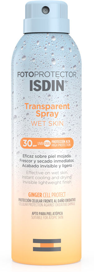 ISDIN Fotoprotector Spray Trasparente Wet Skin SPF 50 Protezione Corpo 250 ml