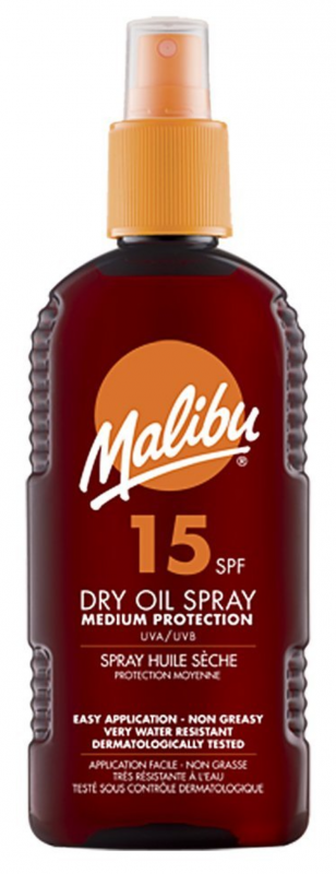 Malibu Dry Oil Spray SPF15 200 ml Zonnebrandcrème