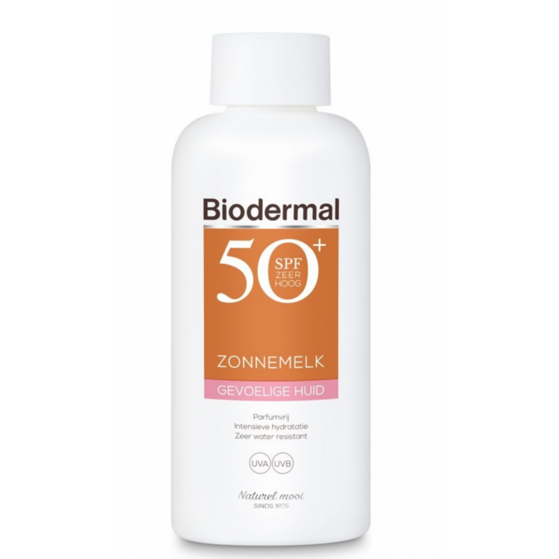 Biodermal Zonnemelk Gevoelige Huid SPF50 200 ml Zonnebrandcrème