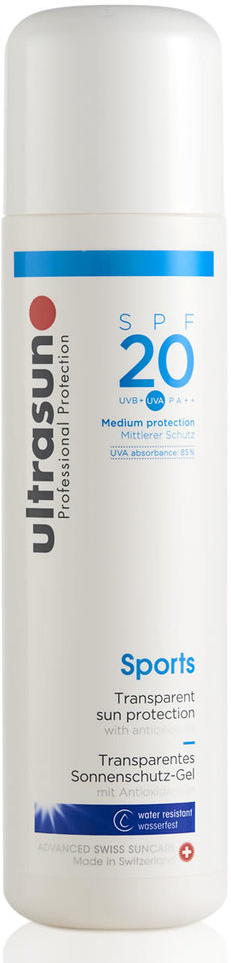 Ultrasun Sports Gel Transparent Sun Protection 20SPF