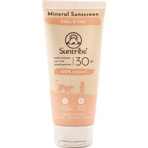 Suntribe Baby and Kids Natural Mineral Sunscreen SPF 30 White 100 ml, White