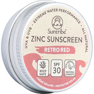 Suntribe Mini Natural Mineral Face and Sport Zinc Sunscreen SPF 30 Retro Red 15 g, Retro Red