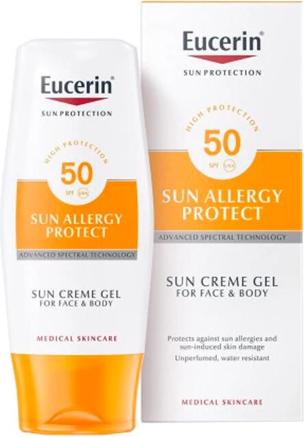 Eucerin Creme-Gel Solar Proteção Alergias FPS50 150ml