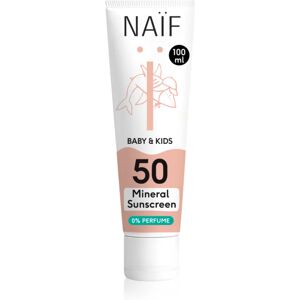 Naif Baby & Kids Mineral Sunscreen SPF 50 0 % Perfume protective sunscreen for babies and children fragrance-free SPF 50 100 ml