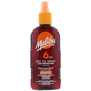 Malibu Sun SPF 6 Non-Greasy Dry Oil Spray for Tanning, Low Protection, Water Resistant, 200ml