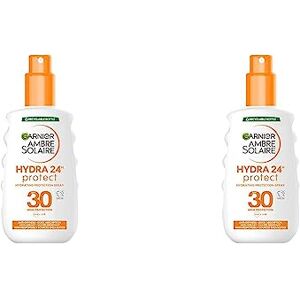 Garnier Ambre Solaire Ultra-Hydrating Sun Cream Spray SPF30, 200ml (Pack of 2)