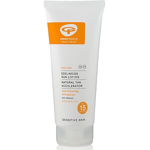 Green People Natural Edelweiss Sun Lotion SPF 15 with Tan Accelerator