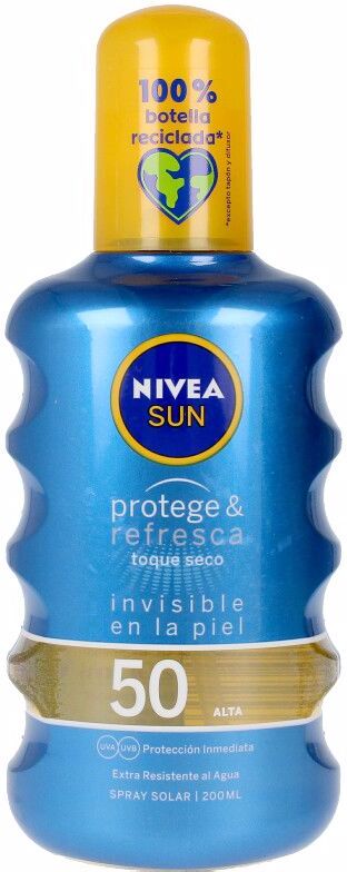 Photos - Sun Skin Care Nivea Sun PROTEGE&REFRESCA; spray solar seco SPF50 200 ml 