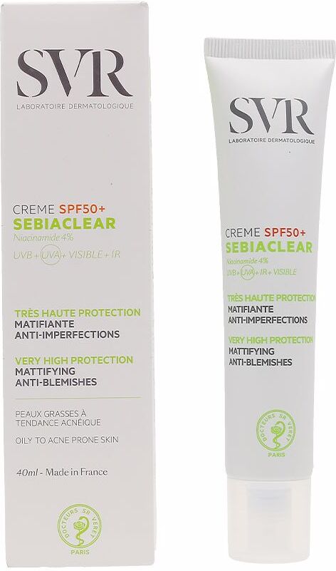 Photos - Sun Skin Care SVR Laboratoire Dermatologique Sebiaclear crème SPF50 40 ml 