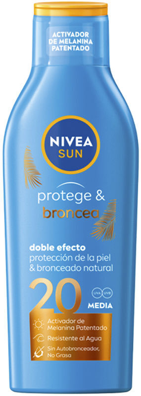 Photos - Sun Skin Care Nivea Sun PROTEGE&BRONCEA; leche SPF20 200 ml 