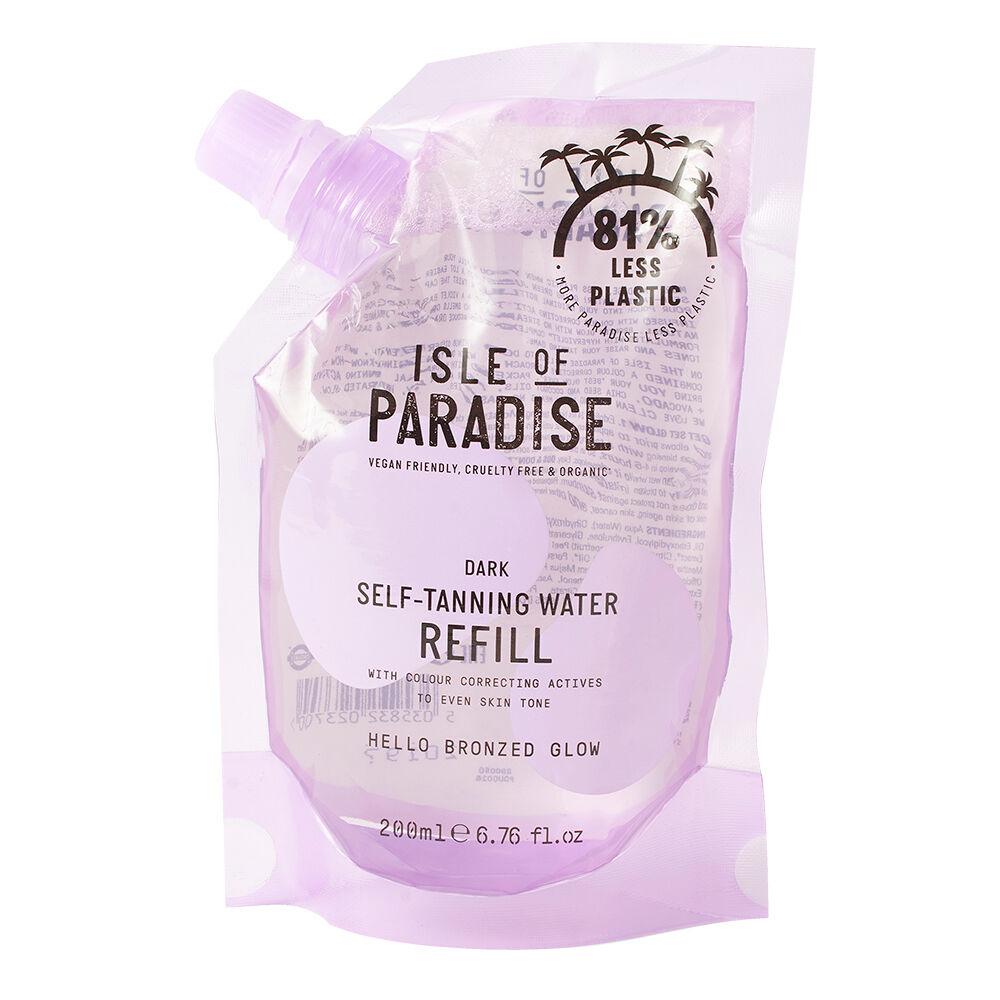 Isle Of Paradise SelfTanning Water Refill Pouch Dark 200ml