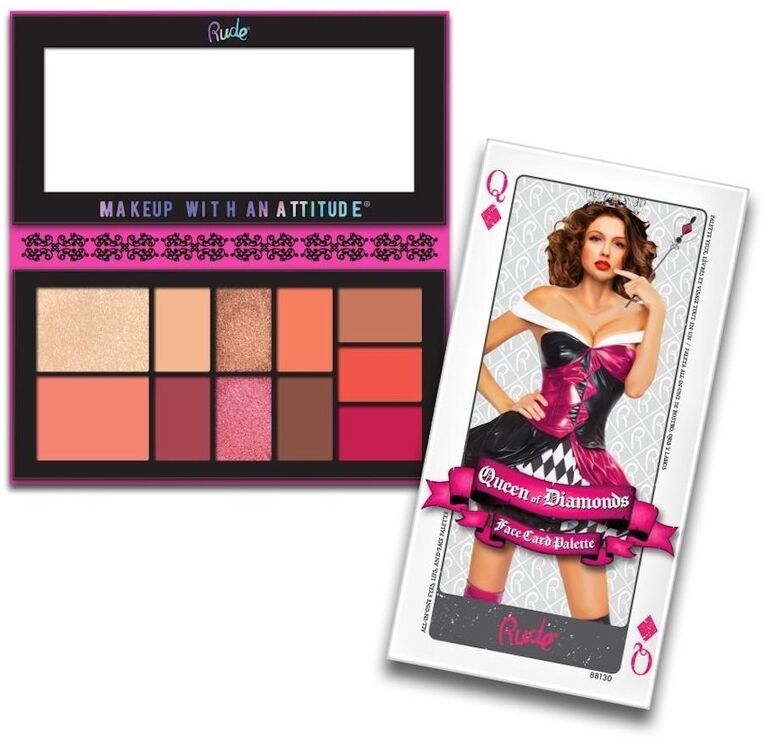 Rude Cosmetics Face Card Palette Queen Of Diamond 14.6 g