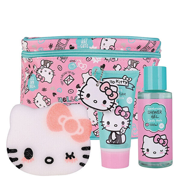 Accentra Dárková sada tělové péče s kosmetickou taštičkou Hello Kitty