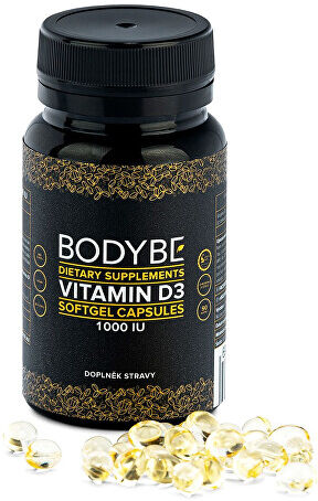 BODYBE Vitamín D3 1000 IU (Softgel Capsules) 60 tablet