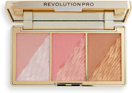 Revolution PRO Paletka na tvář Crystal Luxe (Face Palette) 8,4 g Peach Royale