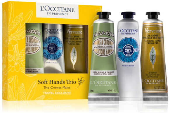 LOccitane En Provence Dárková sada krémů na ruce Soft Hand Trio