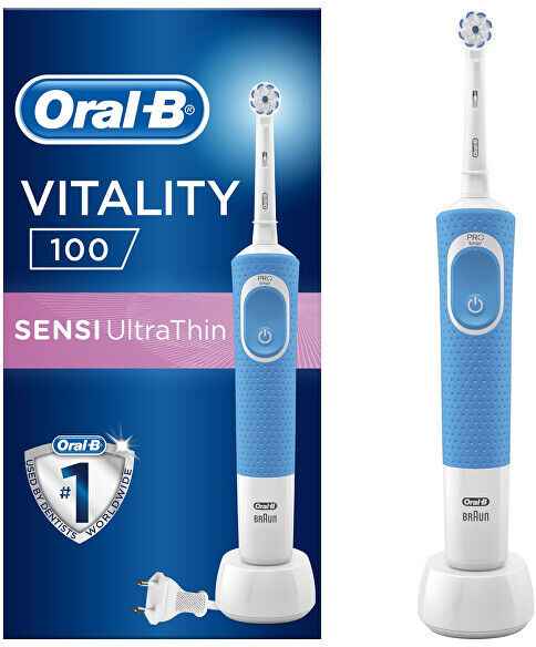 Oral B Elektrický zubní kartáček Vitality D100 Blue Sensitive