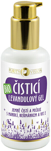 Purity Vision Bio Levandulový čisticí gel s mandlí, heřmánkem a vitamínem E 100 ml