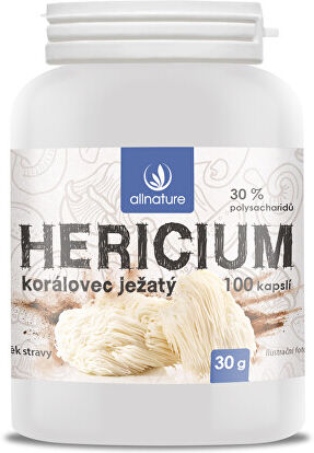 Allnature Hericium Korálovec ježatý 100 kapslí