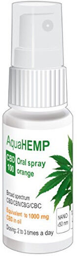 Ovonex AquaHEMP spray ORANGE broad spectrum CBD 100 - 25 ml