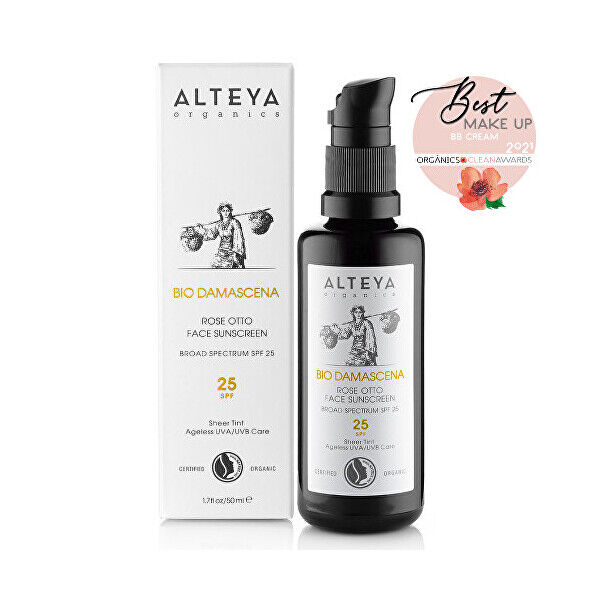 Alteya organics Pleťové sérum proti slunci SPF 25 BIO Damascena 50 ml - SLEVA - bez krabičky