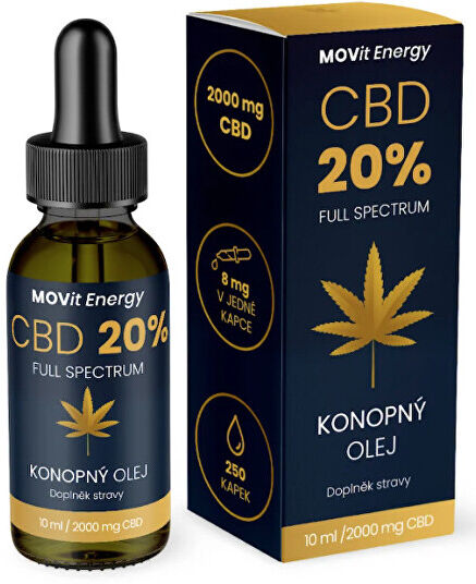 MOVit Energy CBD 20% Full Spectrum konopný olej 10 ml