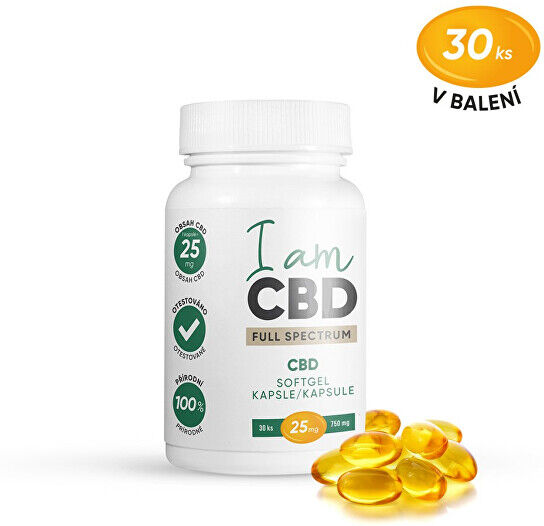 I am CBD Konopné kapsle Full spectrum CBD 750 mg 30 ks