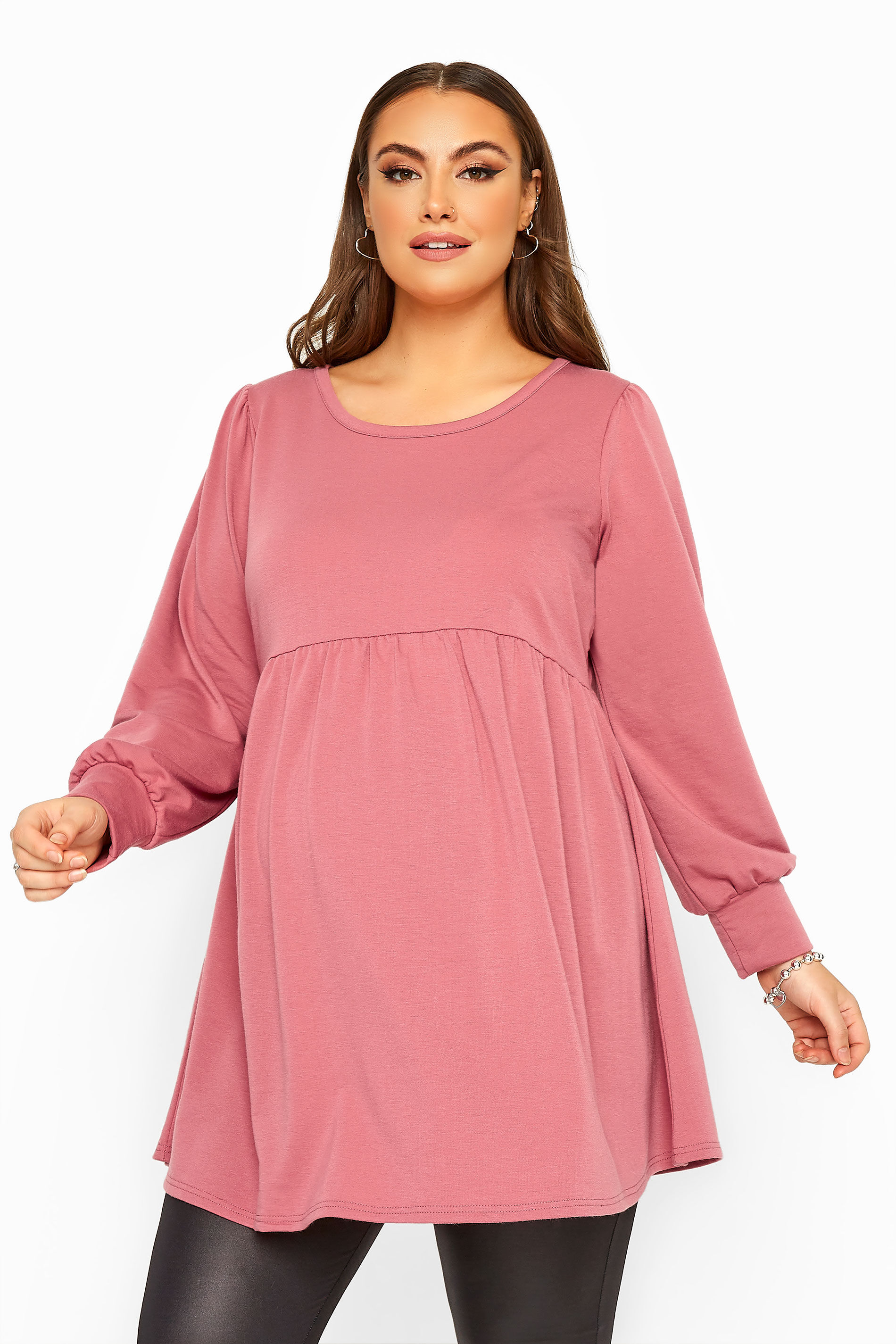 Yours Clothing Bump it up maternity pink peplum sweatshirt