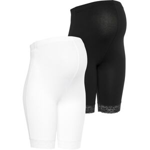 Neun Monate Umstandsleggings », 2er Pack Radler für Schwangerschaft und... schwarz + weiss  40/42