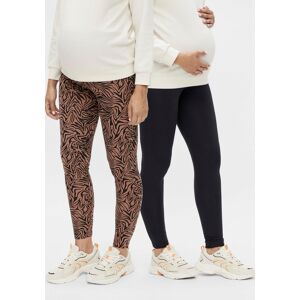 Mamalicious Umstandsleggings »MLSIGGI JRS LEGGINGS 2-P A« animal print + black  XS