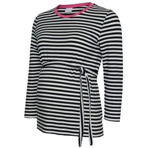 Mamalicious Umstandsshirt »MLGISELA LS JRS TOP A.« Black white stripe  L (40)