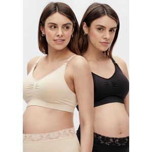 Mamalicious Still-BH »MLILJA FEED ME BRA NF 2-PACK«, (2er-Pack), mit... Black + Mellow buff Größe M