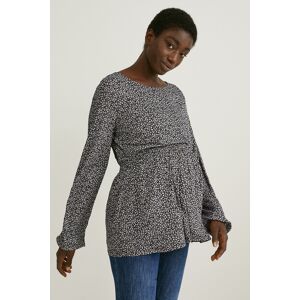 C&A Mama C&A Umstandsbluse-geblümt, Schwarz, Größe: S Weiblich