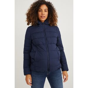 C&A Mama C&A Umstands-Steppjacke mit Kapuze und Baby-Einsatz, Blau, Größe: 48 Weiblich