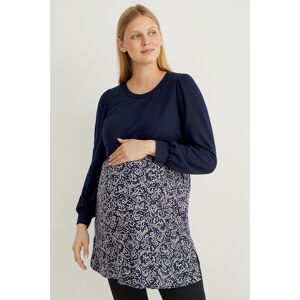 C&A Mama C&A Still-Sweatshirt-2-in-1-Look, Blau, Größe: L Weiblich