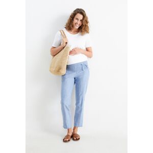 C&A Mama C&A Umstandshose-Palazzo-Jeans-Look, Blau, Größe: 40 Weiblich