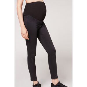 Calzedonia Schwangerschafts-Leggings aus Denim Frau Schwarz Größe L