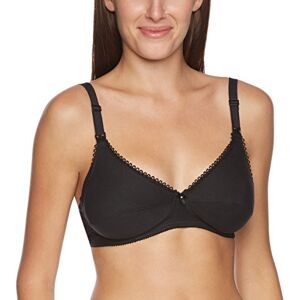 Naturana Women's Cotton Nursing Full Cup Everyday Bra, Black, 36DD