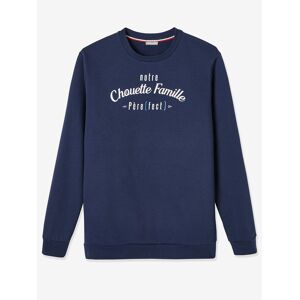 Sudadera Notre Chouette Famille colección cápsula Vertbaudet, para hombre azul oscuro liso