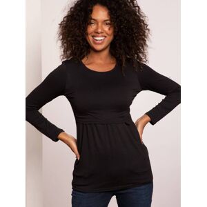 Camiseta eco-friendly para embarazo - Line LS - ENVIE DE FRAISE negro
