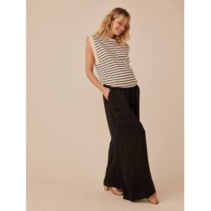 Pantalón ligero estilo palazzo para embarazo ENVIE DE FRAISE negro