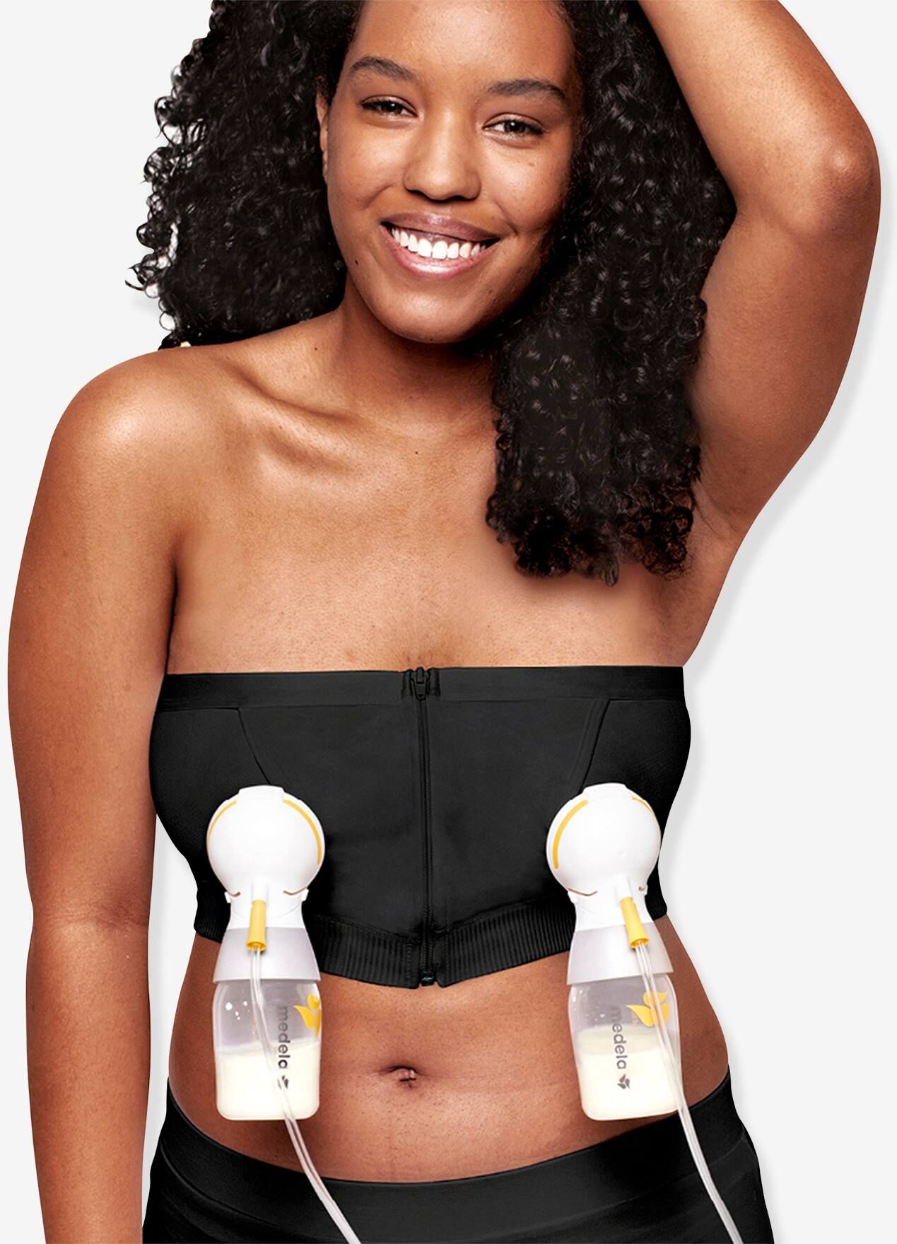 Top de extracción MEDELA Hands-free para leche materna negro