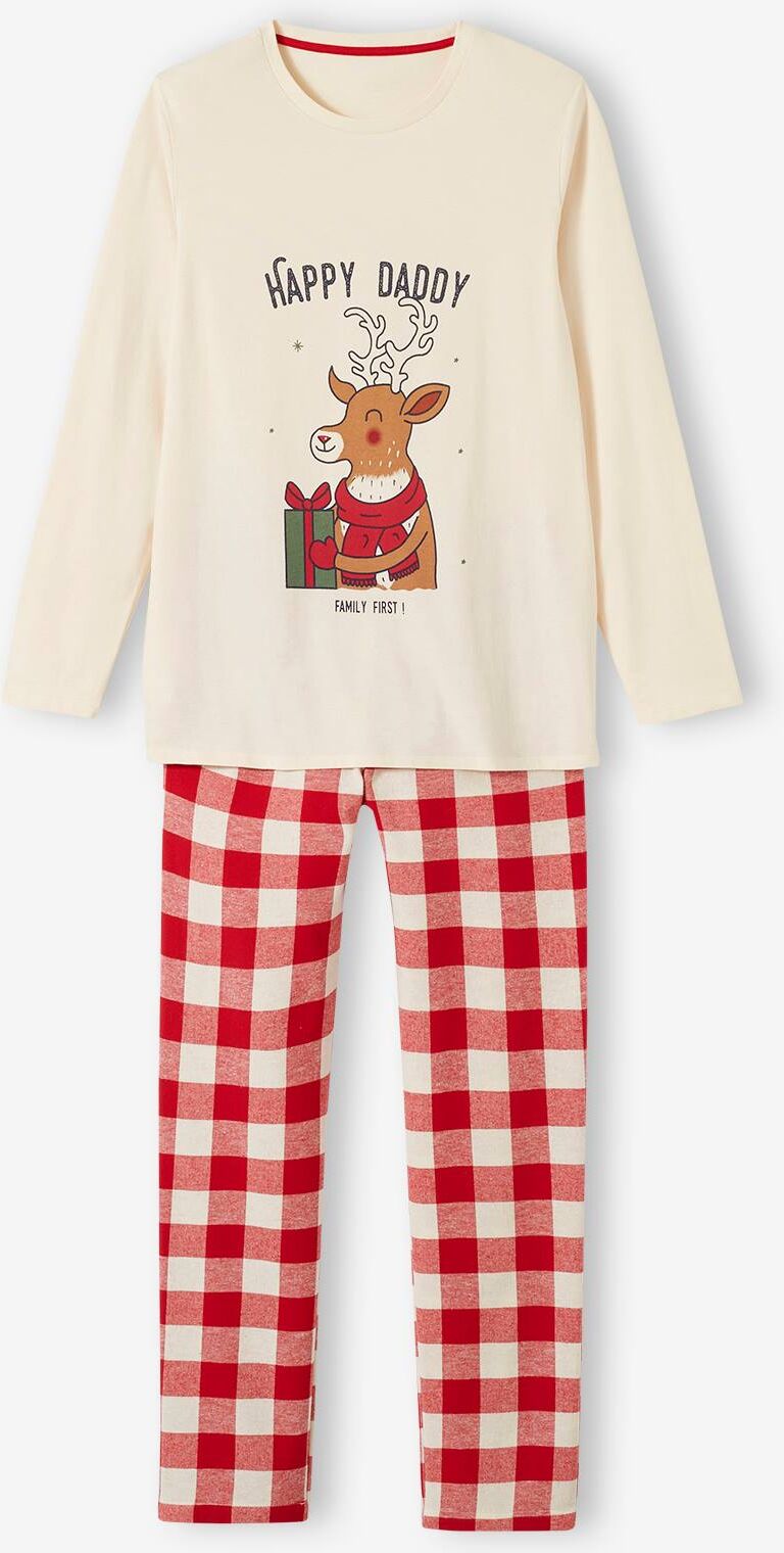 VERTBAUDET Pijama navideño hombre colección cápsula "Happy Family" crudo