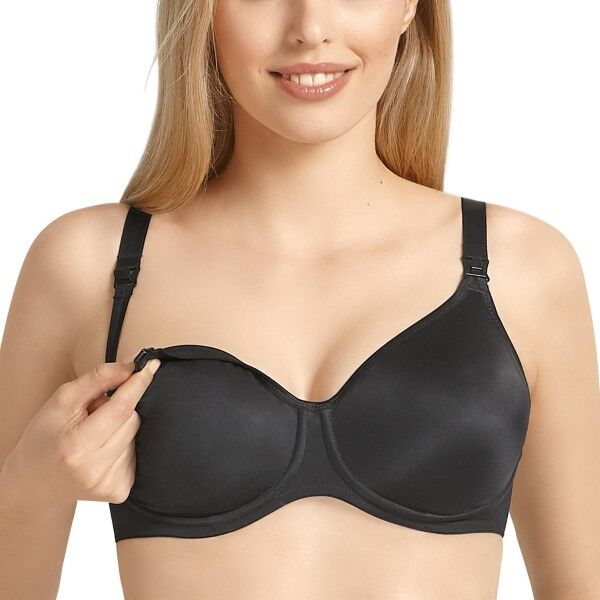 Anita Microfiber Underwire Nursing Bra - Black  - Size: 5068 - Color: musta