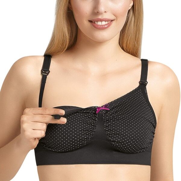 Anita Seamless Wireless Nursing Bra - Black  - Size: 5097 - Color: musta