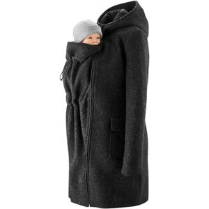 mamalila Manteau de grossesse à capuche anthracite