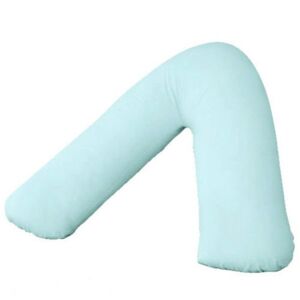 Zen Air Taie d'oreiller orthopédique en forme de V pour soutien du dos et du cou, en forme de V, pour grossesse, allaitement (bleu canard) - Publicité
